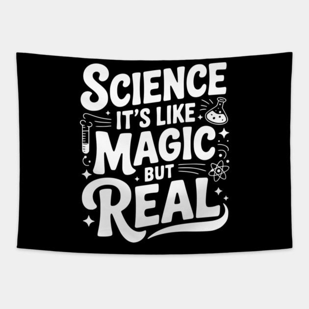 Science It’s Like Magic but Real Tapestry by Frank Ring