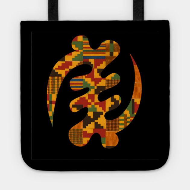 Gye Nyame Adinkra Kente Akan Symbol Tote by Adwoa's Store