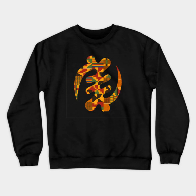 Gye Nyame Adinkra Kente Akan Symbol Crewneck Sweatshirt by Adwoa's Store