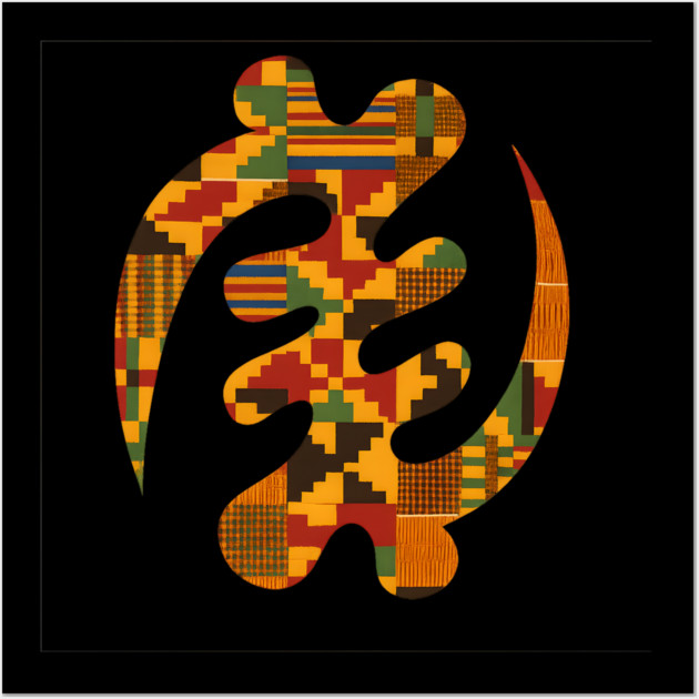 Gye Nyame Adinkra Kente Akan Symbol Wall Art by Adwoa's Store