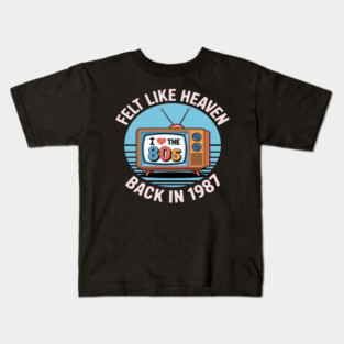 I Love The 80's Gen X 1980 Colorful Kids T-Shirt
