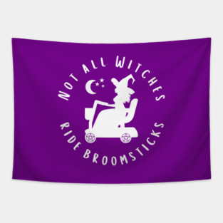 Not all Witches Ride Broomsticks Mobility Scooter Cheeky Witch® Tapestry