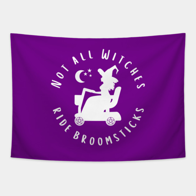 Not all Witches Ride Broomsticks Mobility Scooter Cheeky Witch® Tapestry by Cheeky Witch