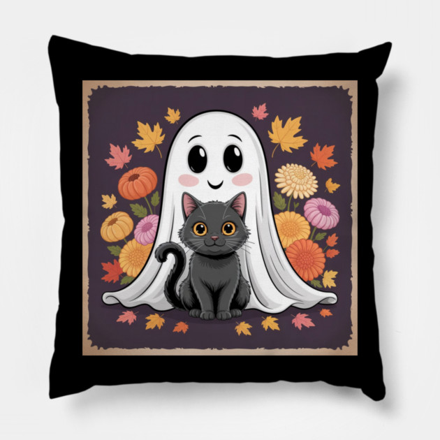 Halloween-Vibes Pillow by Creatifly Graphic Tees