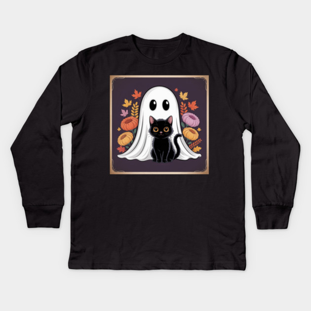 Halloween-Vibes Kids Long Sleeve T-Shirt by Creatifly Graphic Tees
