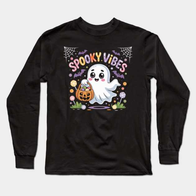 halloween-vibes Long Sleeve T-Shirt by Creatifly Graphic Tees