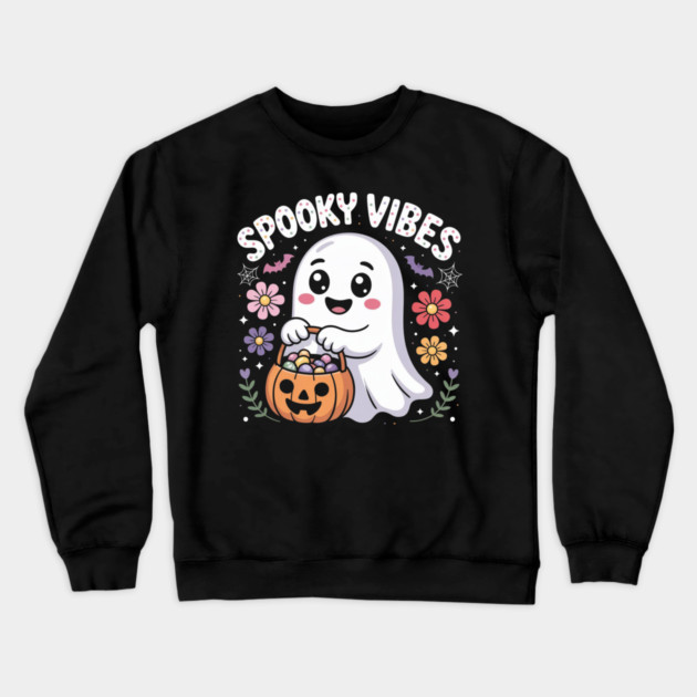 halloween-vibes Crewneck Sweatshirt by Creatifly Graphic Tees