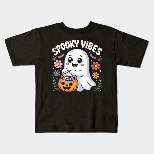halloween-vibes Kids T-Shirt by Creatifly Graphic Tees