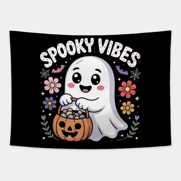 halloween-vibes Tapestry by Creatifly Graphic Tees