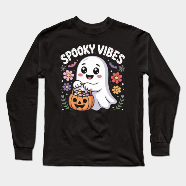 halloween-vibes Long Sleeve T-Shirt by Creatifly Graphic Tees