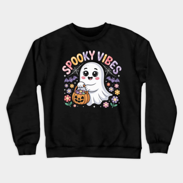 halloween-vibes Crewneck Sweatshirt by Creatifly Graphic Tees