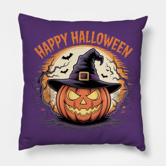 halloween-vibes Pillow by Creatifly Graphic Tees