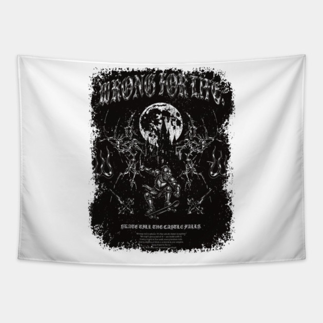 Medieval Skate Knight Tapestry by Wrongteeshirt