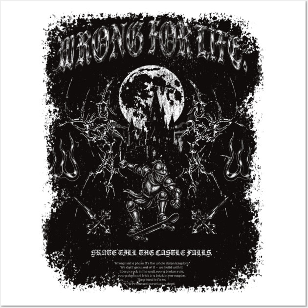 Medieval Skate Knight Wall Art by Wrongteeshirt