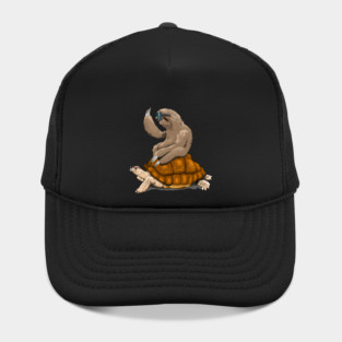 Sloth Pet on turtle Hat