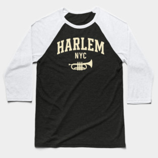 Harlem NYC Jazz Heritage Design Baseball T-Shirt