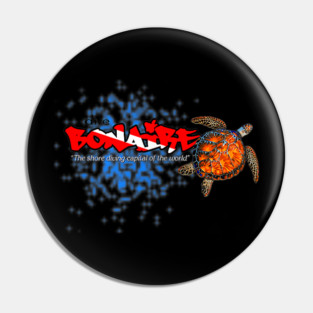 Turtle Pet Bonaire Turtle SCUBA Shore Dive Capital of the World Pin