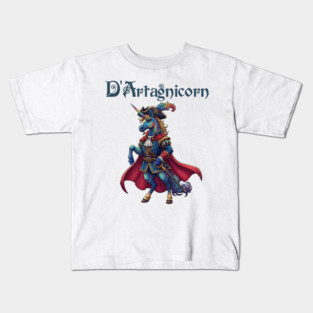 D'artagnicorn the Unicorn Musketeer Kids T-Shirt