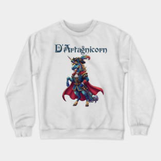 D'artagnicorn the Unicorn Musketeer Crewneck Sweatshirt