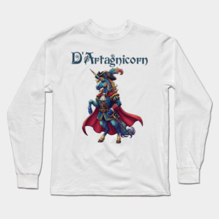 D'artagnicorn the Unicorn Musketeer Long Sleeve T-Shirt