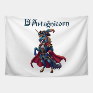 D'artagnicorn the Unicorn Musketeer Tapestry