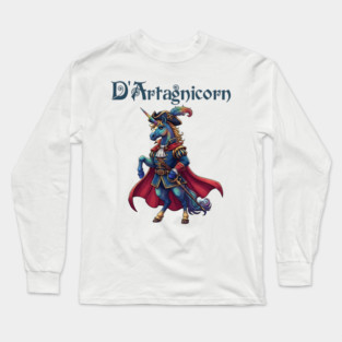 D'artagnicorn the Unicorn Musketeer Long Sleeve T-Shirt