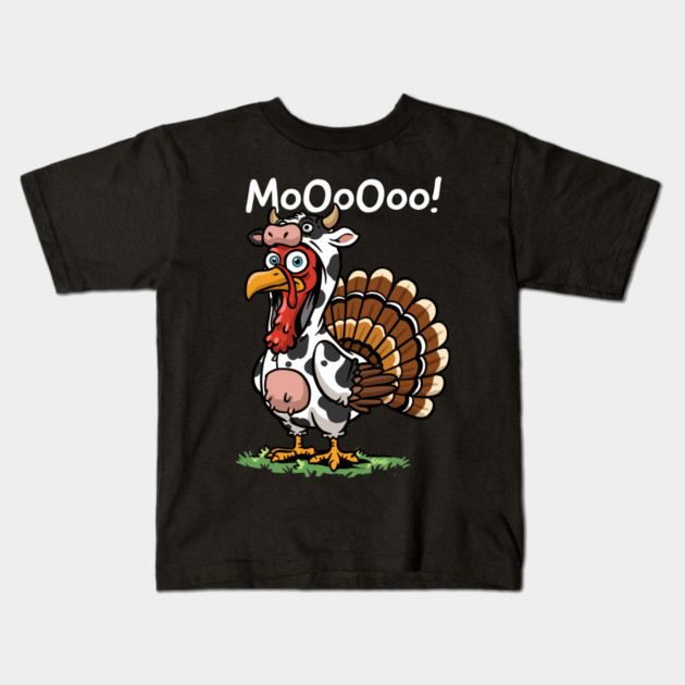 Turkey Moo Kids T-Shirt by GoshWow®