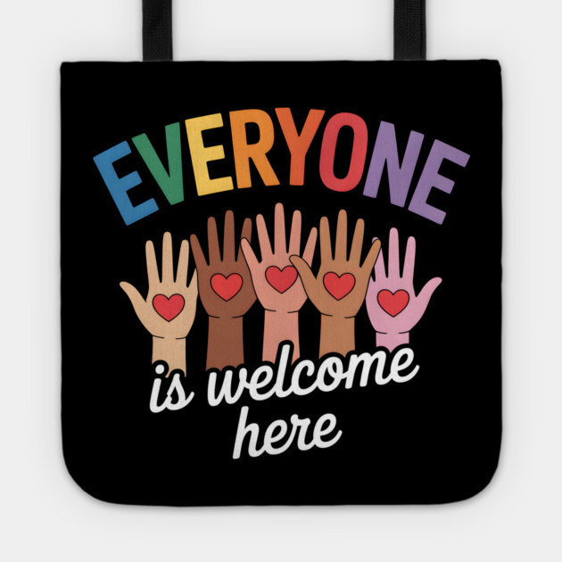 Everyone Is Welcome Inclusive Diversity Tote by norhando