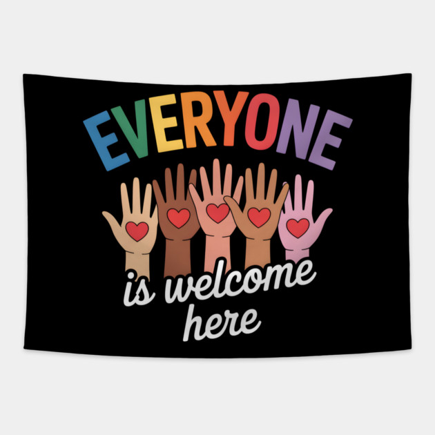 Everyone Is Welcome Inclusive Diversity Tapestry by norhando