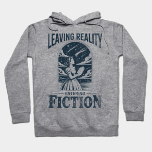 Leaving Reality Book Lover Vintage Style Hoodie