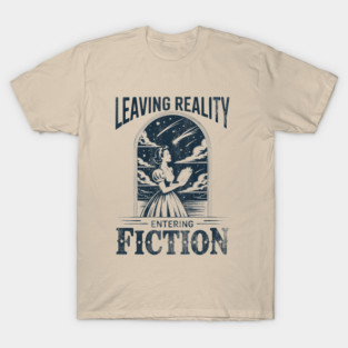 Leaving Reality Book Lover Vintage Style T-Shirt