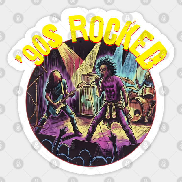 '90s Rocked Sticker by Cool Monkey Designs