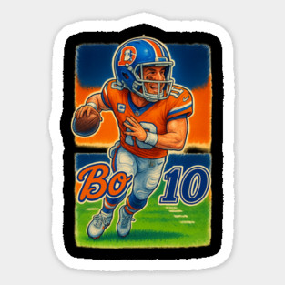 Bo Nix Denver QB Cartoon Caricature Shirt Design Sticker