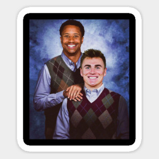 Vintage Bo Nix Courtland Sutton Step Brothers Denver Football Sticker