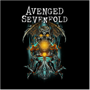Avenged Sevenfold A7X Deathbat Icon Intricate Art Design Posters and Art