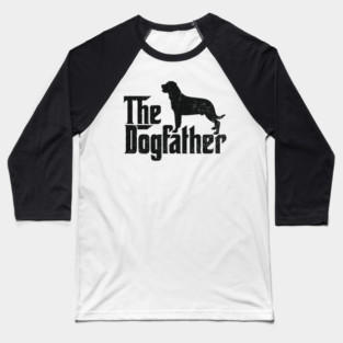 The Dogfather Rottweiler Dog Dad Humor Pun Baseball T-Shirt