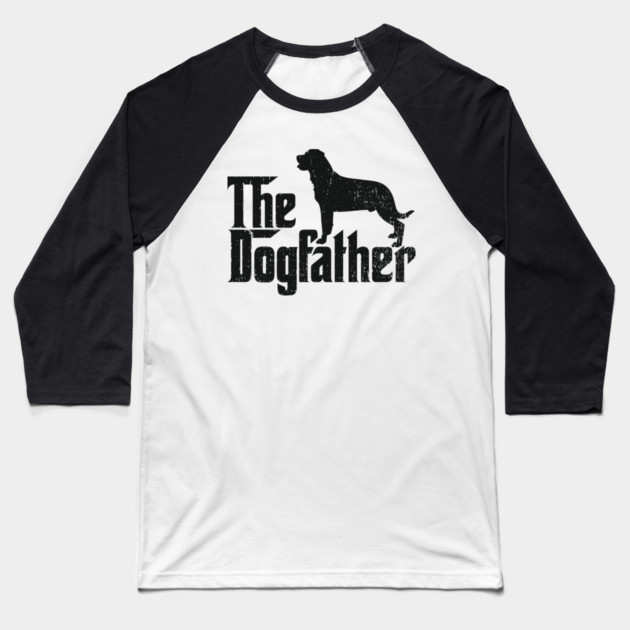 The Dogfather Rottweiler Dog Dad Humor Pun Baseball T-Shirt by Anticorporati