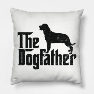 The Dogfather Rottweiler Dog Dad Humor Pun Pillow