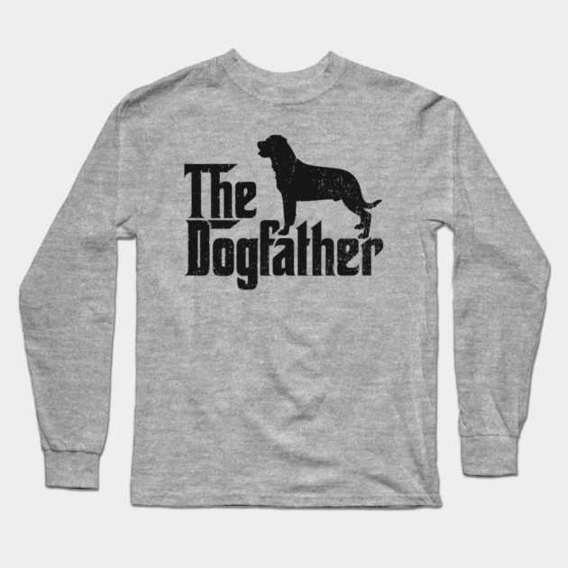 The Dogfather Rottweiler Dog Dad Humor Pun Long Sleeve T-Shirt by Anticorporati