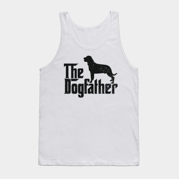 The Dogfather Rottweiler Dog Dad Humor Pun Tank Top by Anticorporati