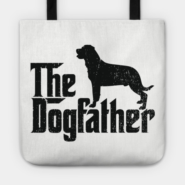 The Dogfather Rottweiler Dog Dad Humor Pun Tote by Anticorporati