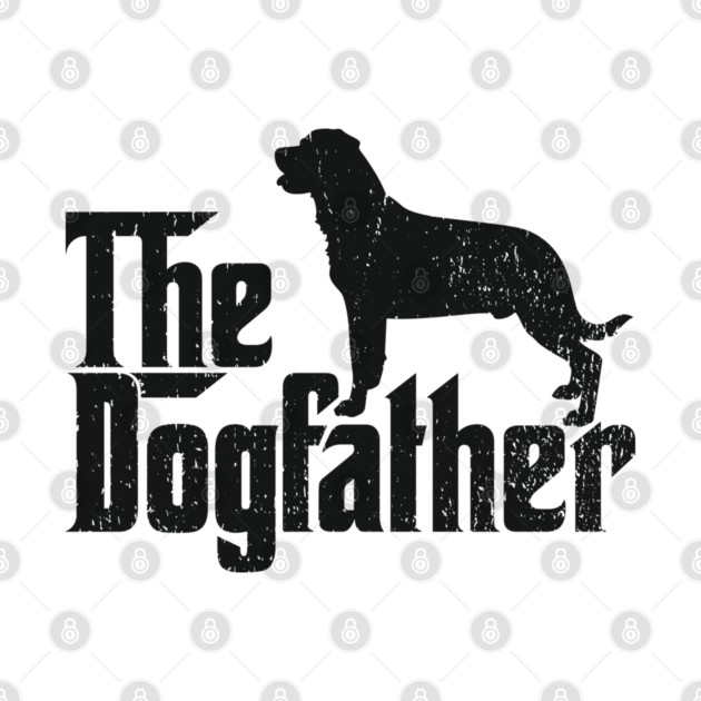 The Dogfather Rottweiler Dog Dad Humor Pun by Anticorporati