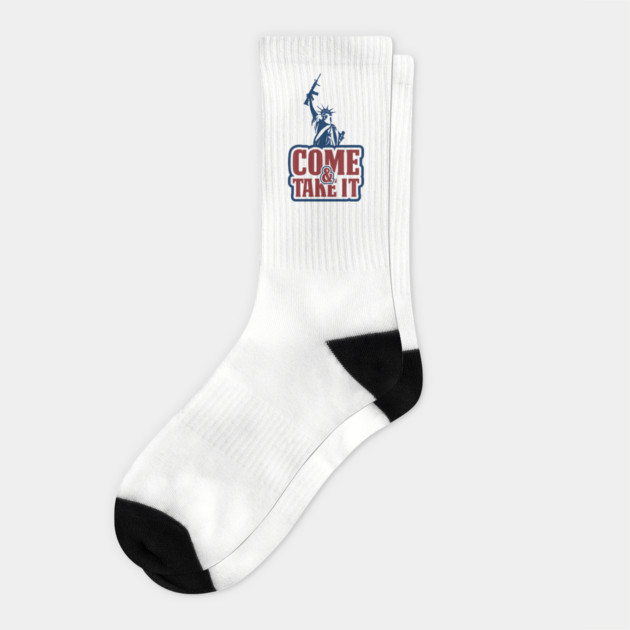 Come and Take It Patriotic USA Pride Socks by Anticorporati