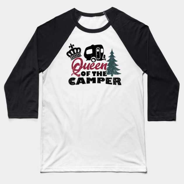 Queen of the Camper Sassy Girl RV Vibes Baseball T-Shirt by Anticorporati