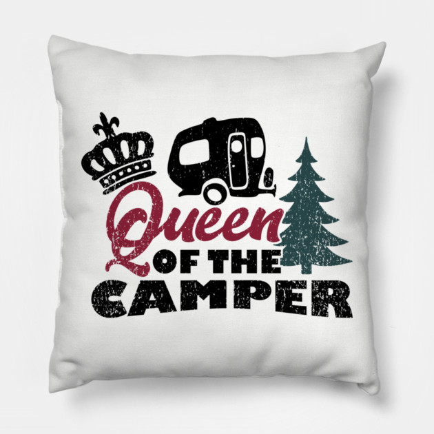 Queen of the Camper Sassy Girl RV Vibes Pillow by Anticorporati