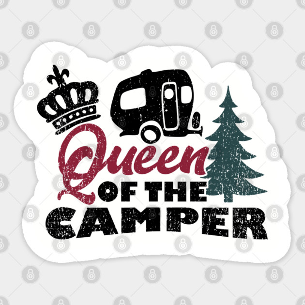 Queen of the Camper Sassy Girl RV Vibes Sticker by Anticorporati