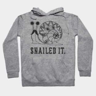 Snailed It Lazy Mellow Mood Snail Pun Hoodie