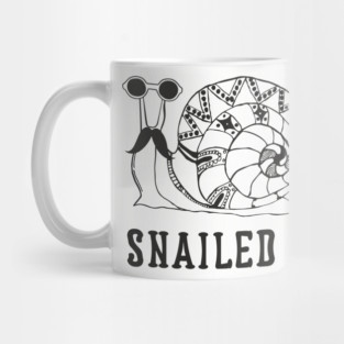 Snailed It Lazy Mellow Mood Snail Pun Mug