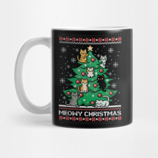 Meowy Christmas ugly Christmas sweater Mug