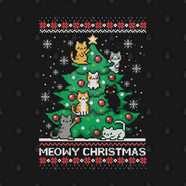 Meowy Christmas ugly Christmas sweater by NemiMakeit